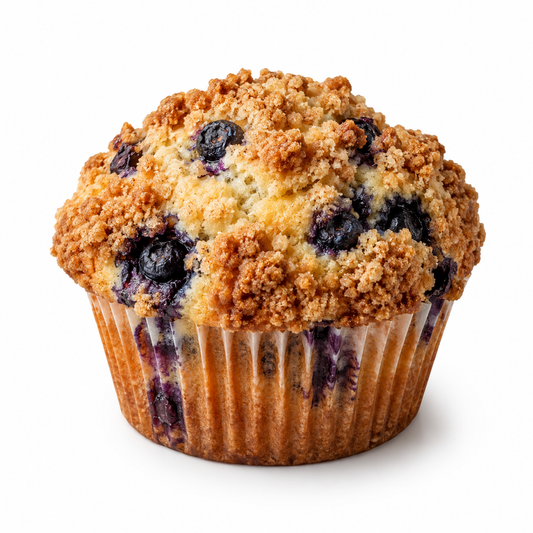 Luxe Vegan Blueberry Coffee Cake Muffin